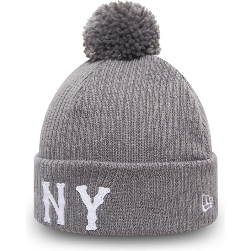 grau-melierte-strickmutze-mit-bommel-cuff-knit-lightweight-felt-bobble-der-new-york-highlanders-mlb-von-new-era