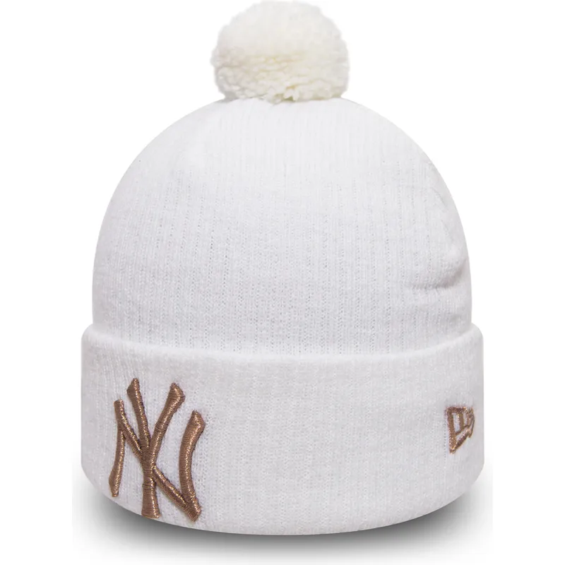 shapka-pompon-byala-cuff-knit-sport-waffle-na-new-york-yankees-mlb-ot-new-era