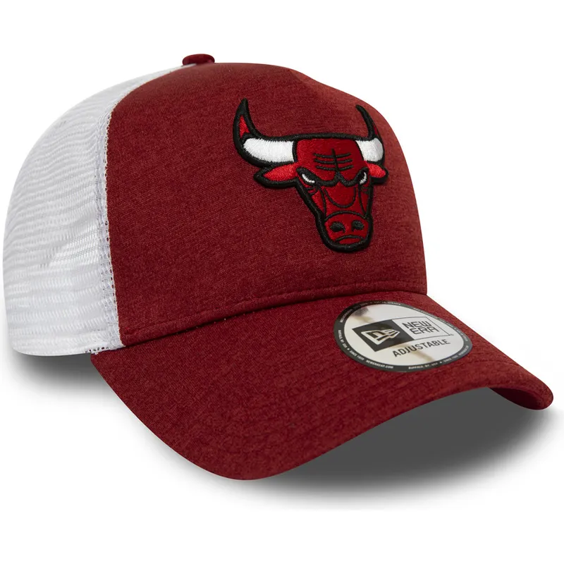 shapka-izvita-chervena-reguliruem-trucker-shadow-tech-a-frame-na-chicago-bulls-nba-ot-new-era