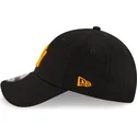 casquette-courbee-noire-ajustable-avec-logo-orange-9forty-league-essential-neon-new-york-yankees-mlb-new-era