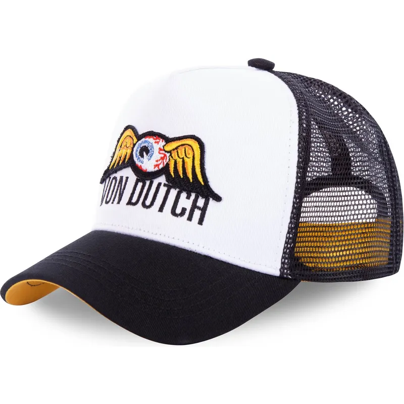 hvid-og-sort-trucker-kasket-eyepat1-fra-von-dutch