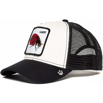 casquette-trucker-blanche-et-noire-coccinelle-lady-bug-goorin-bros