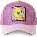 casquette-trucker-rose-a-paillettes-titi-twe4-looney-tunes-capslab