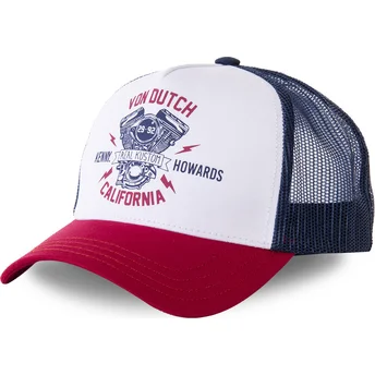 Шапка извита тракер бяла снапбек MOTBLU от Von Dutch
