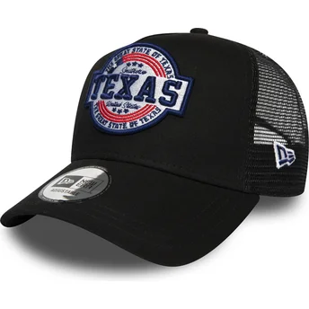 schwarze-trucker-kappe-a-frame-usa-patch-texas-von-new-era