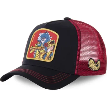 casquette-trucker-noire-et-rouge-poissons-pis-saint-seiya-les-chevaliers-du-zodiaque-capslab