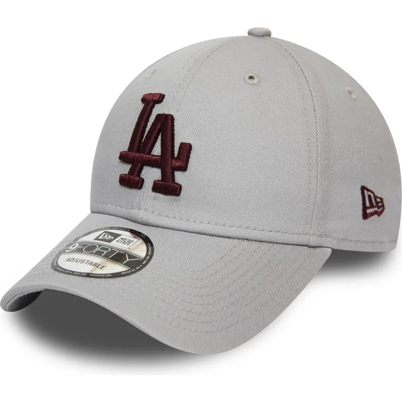 shapka-izvita-siv-reguliruem-9forty-essential-na-los-angeles-dodgers-mlb-ot-new-era