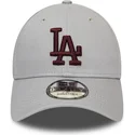 shapka-izvita-siv-reguliruem-9forty-essential-na-los-angeles-dodgers-mlb-ot-new-era
