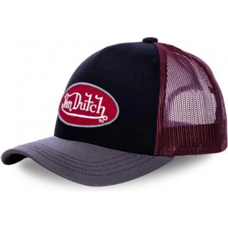 schwarze-rote-und-graue-rba-trucker-kappe-von-von-dutch