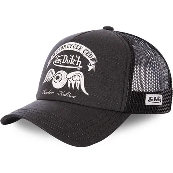 Шапка извита тракер черна снапбек CREW8 от Von Dutch