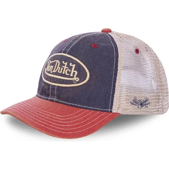 Шапка trucker тъмносиня, бяла и червена MAC2 от Von Dutch