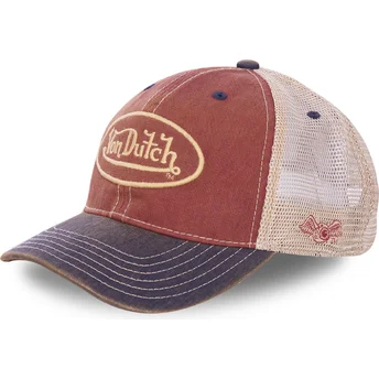 Шапка trucker червена, бяла и тъмносиня MAC5 от Von Dutch