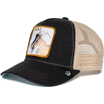Шапка извита черна snapback на Gorra trucker negra y blanca cabra G.O.A.T. The Farm от Goorin Bros.