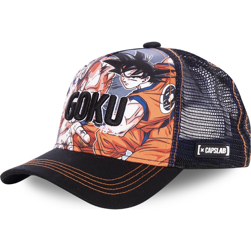 Capslab Son Goku DBZ GOK Dragon Ball Black Trucker Hat: 