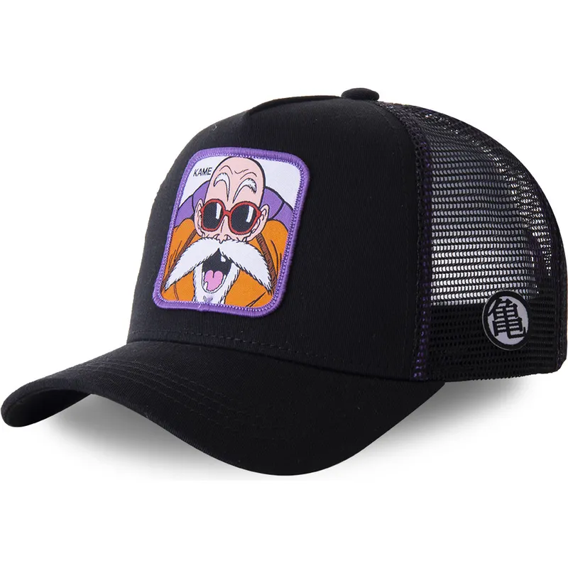 schwarze-trucker-kappe-fur-jungen-master-roshi-kidkamc-dragon-ball-von-capslab