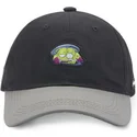 schwarze-und-graue-gebogene-snapback-kappe-rey-nikochan-nik1-dr-slump-von-capslab