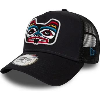shapka-izvita-traker-tmnosin-snapbek-bear-tattoo-pack-a-frame-ot-new-era