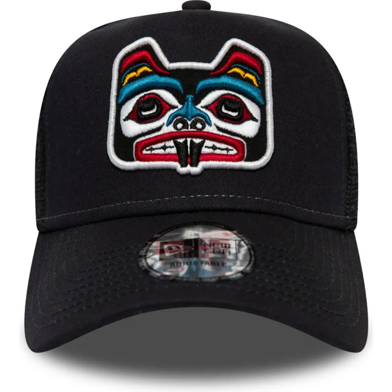 shapka-izvita-traker-tmnosin-snapbek-bear-tattoo-pack-a-frame-ot-new-era