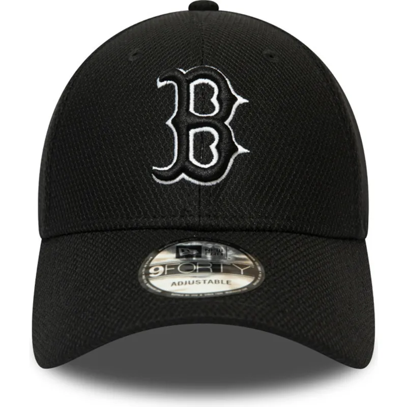 shapka-izvita-cherna-reguliruem-9forty-diamond-era-essential-na-boston-red-sox-mlb-ot-new-era
