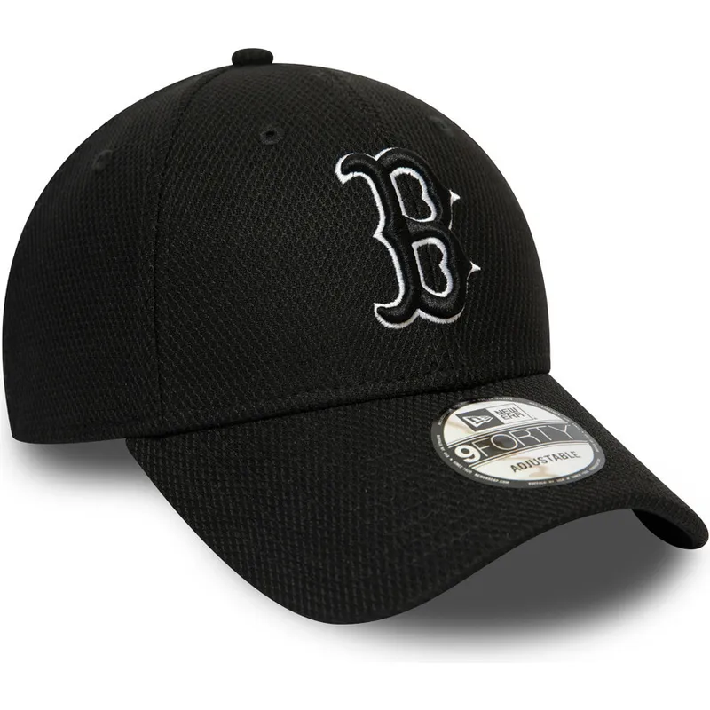 shapka-izvita-cherna-reguliruem-9forty-diamond-era-essential-na-boston-red-sox-mlb-ot-new-era