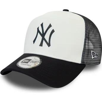 Hvid og marineblå trucker-kasket Team Colour Block A Frame fra New York Yankees MLB fra New Era
