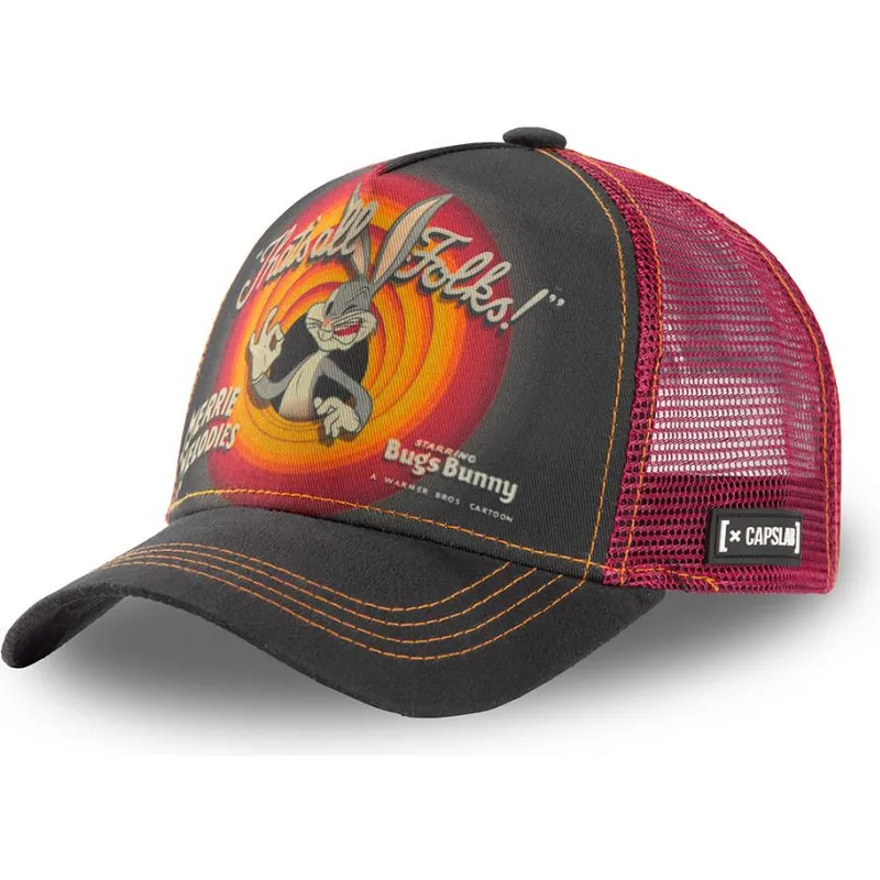 graue-und-rote-trucker-kappe-bugs-bunny-rin1-looney-tunes-von-capslab
