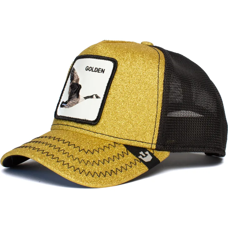 shapka-izvita-traker-zhlt-snapbek-dorada-golden-egg-the-farm-ot-goorin-bros