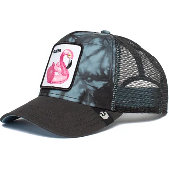 schwarze-trucker-kappe-flamingo-schwimmer-pool-partaaaay-von-goorin-bros