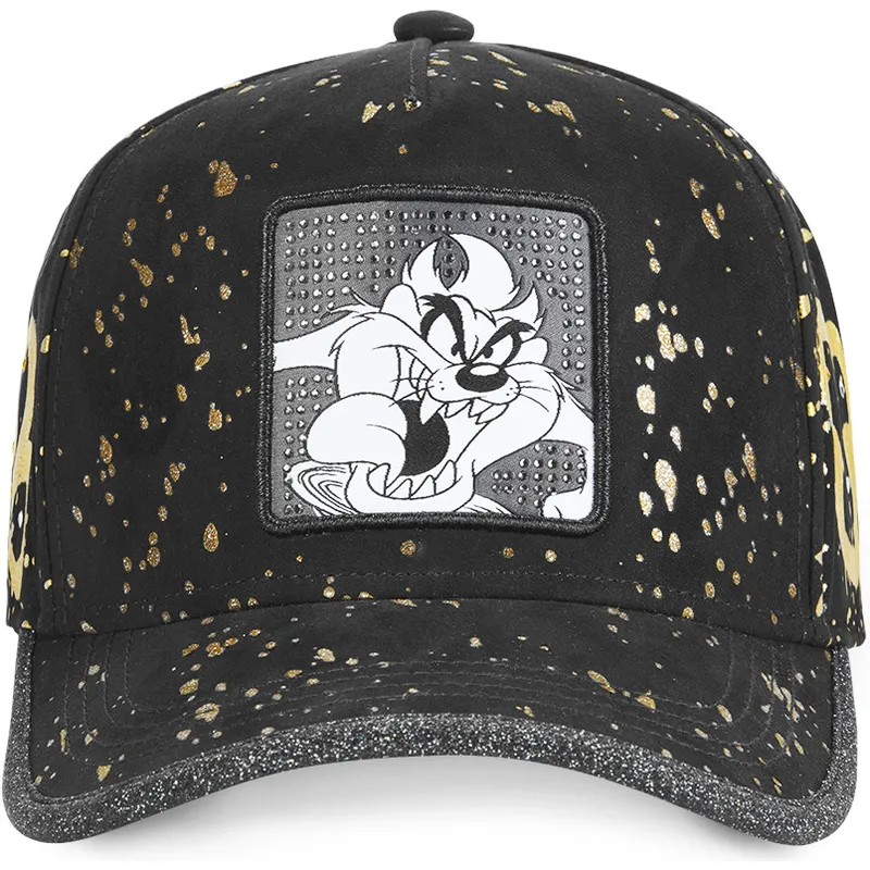 gorra-curva-negra-ajustable-diablo-de-tasmania-tag-taz-looney-tunes-de-capslab