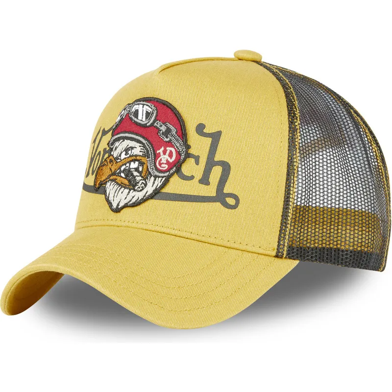 von-dutch-gelbe-trucker-kappe-mit-adler-bird-m