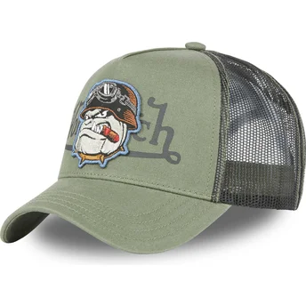 Trucker-Cap grün Bulldogge Hund BULL K von Von Dutch