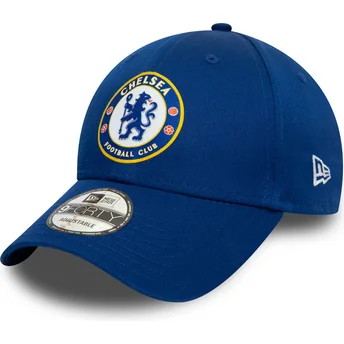 Шапка извита синя снапбек 9FORTY Chelsea Football Club на Chelsea Football Club Premier League от New Era
