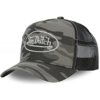 Шапка извита тракер камуфлаж снапбек CAM SIL от Von Dutch