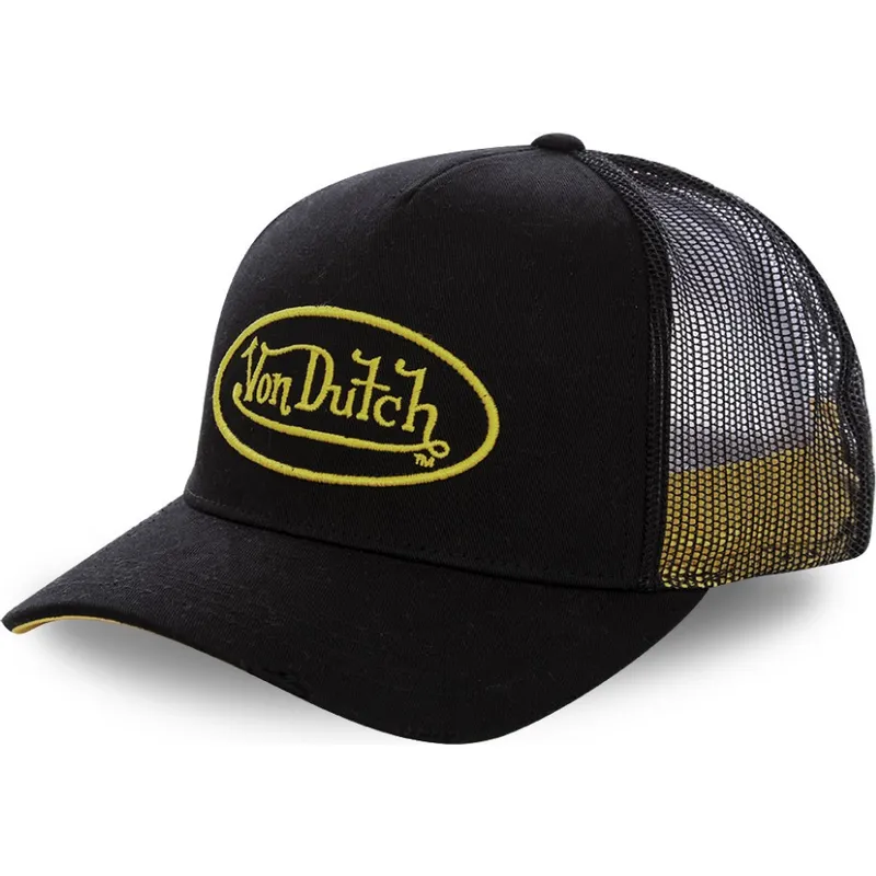sort-truckerkasket-med-gult-neo-yel-logo-fra-von-dutch