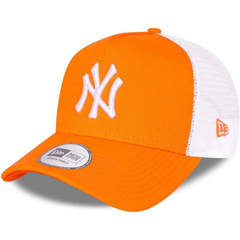 shapka-izvita-traker-oranzhev-snapbek-a-frame-tonal-mesh-na-new-york-yankees-mlb-ot-new-era