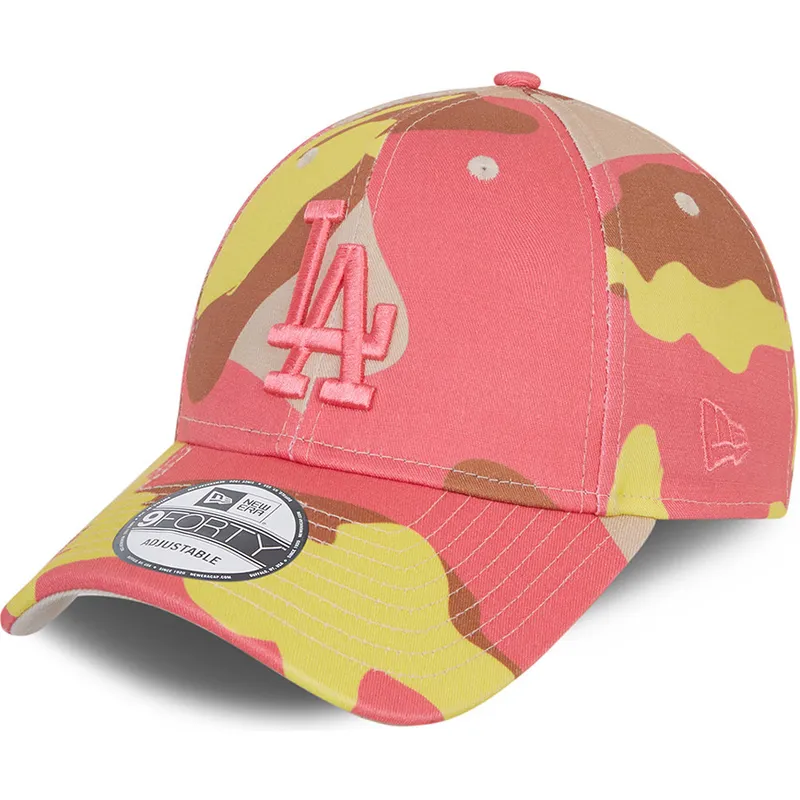 shapka-izvita-kamuflazh-reguliruem-rosa-rosa-9forty-na-los-angeles-dodgers-mlb-ot-new-era