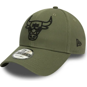 shapka-izvita-zelena-reguliruem-9forty-league-essential-na-chicago-bulls-nba-ot-new-era
