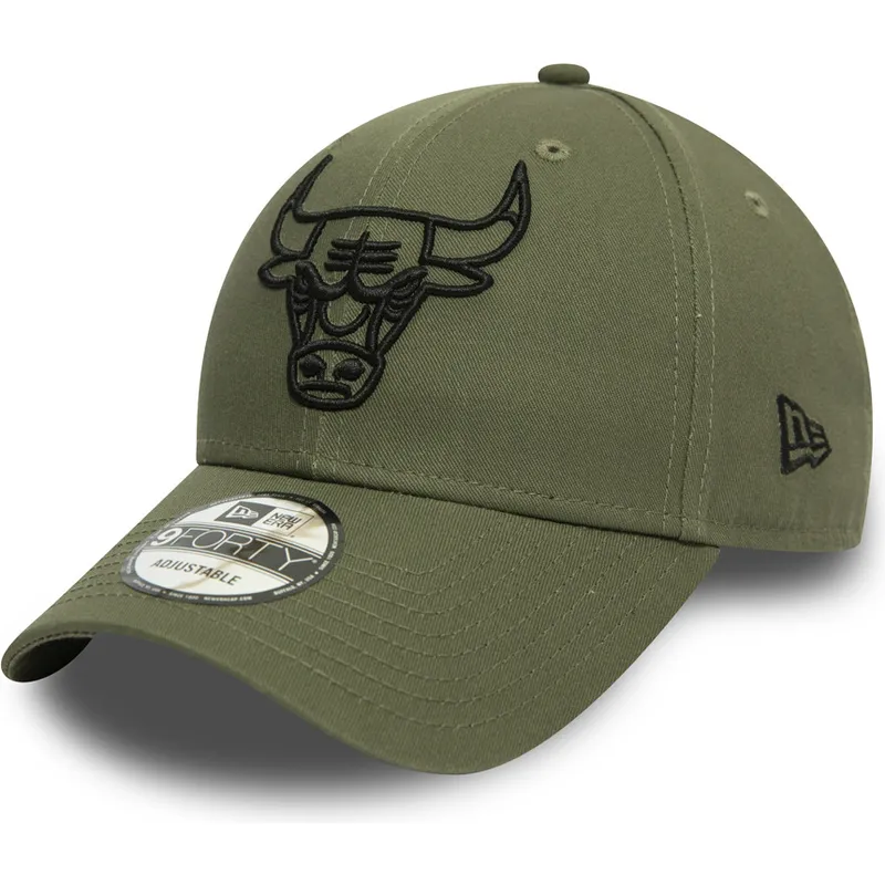 shapka-izvita-zelena-reguliruem-9forty-league-essential-na-chicago-bulls-nba-ot-new-era