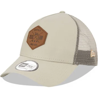 Шапка извита тракер сив снапбек A Frame 9FORTY Heritage Patch от New Era