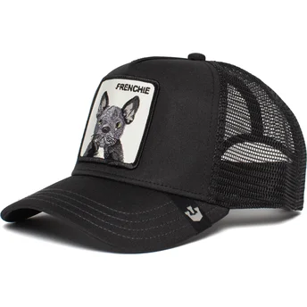 Sort truckerkasket med fransk bulldog Frenchie The Farm fra Goorin Bros.