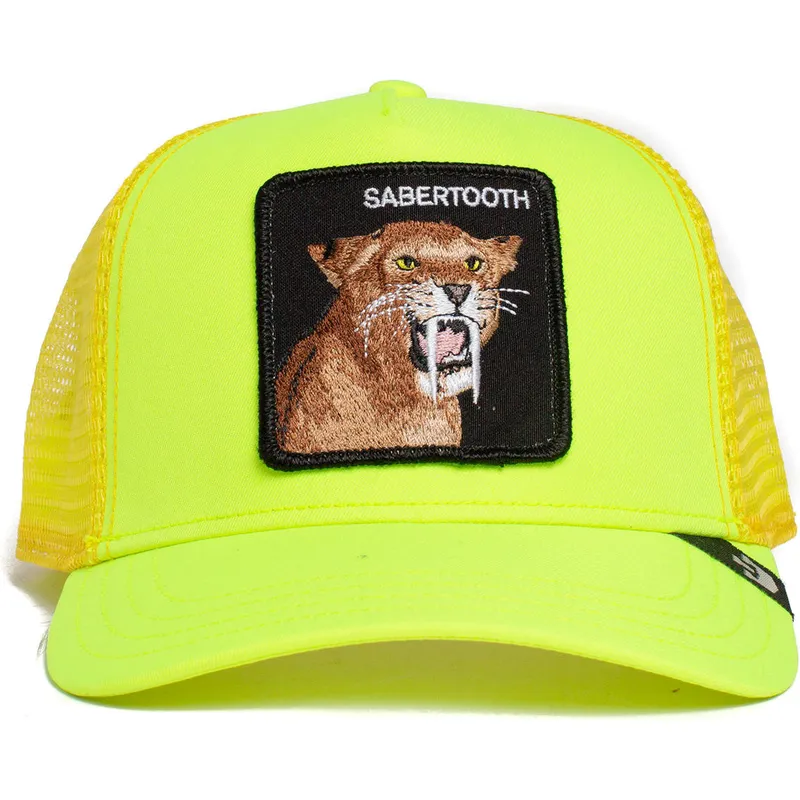 casquette-trucker-jaune-dents-sabre-sabertooth-tootache-the-farm-goorin-bros