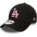 shapka-izvita-cherna-reguliruem-rosa-9forty-league-essential-na-los-angeles-dodgers-mlb-ot-new-era