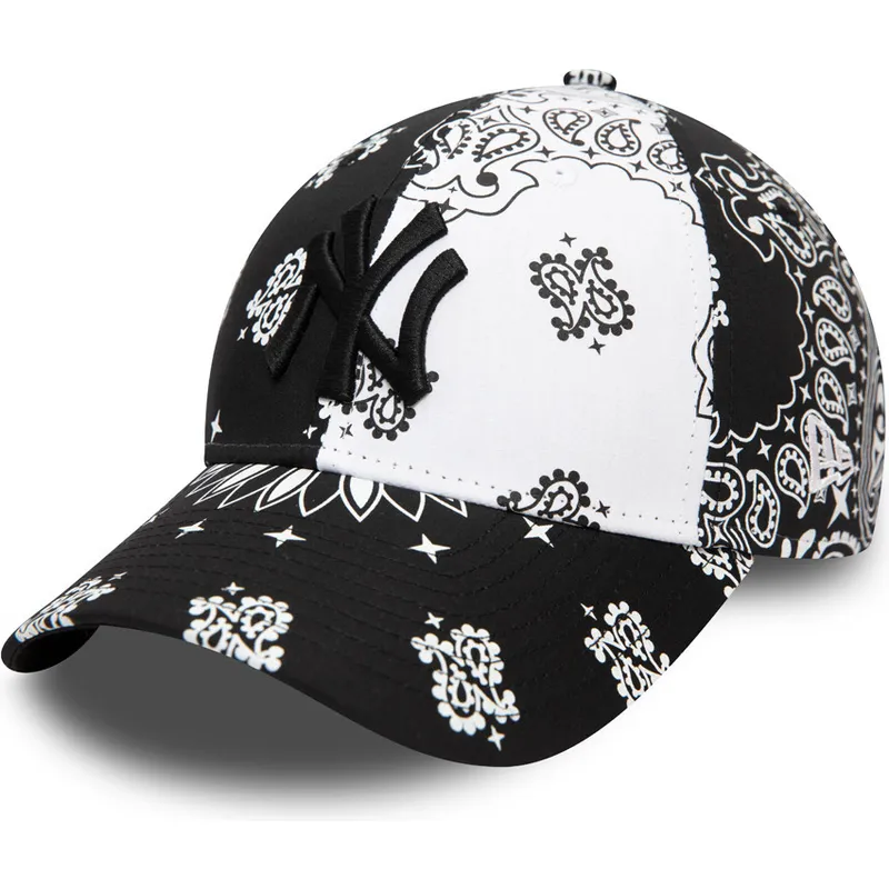 shapka-izvita-cherna-reguliruem-9forty-paisley-print-na-new-york-yankees-mlb-ot-new-era