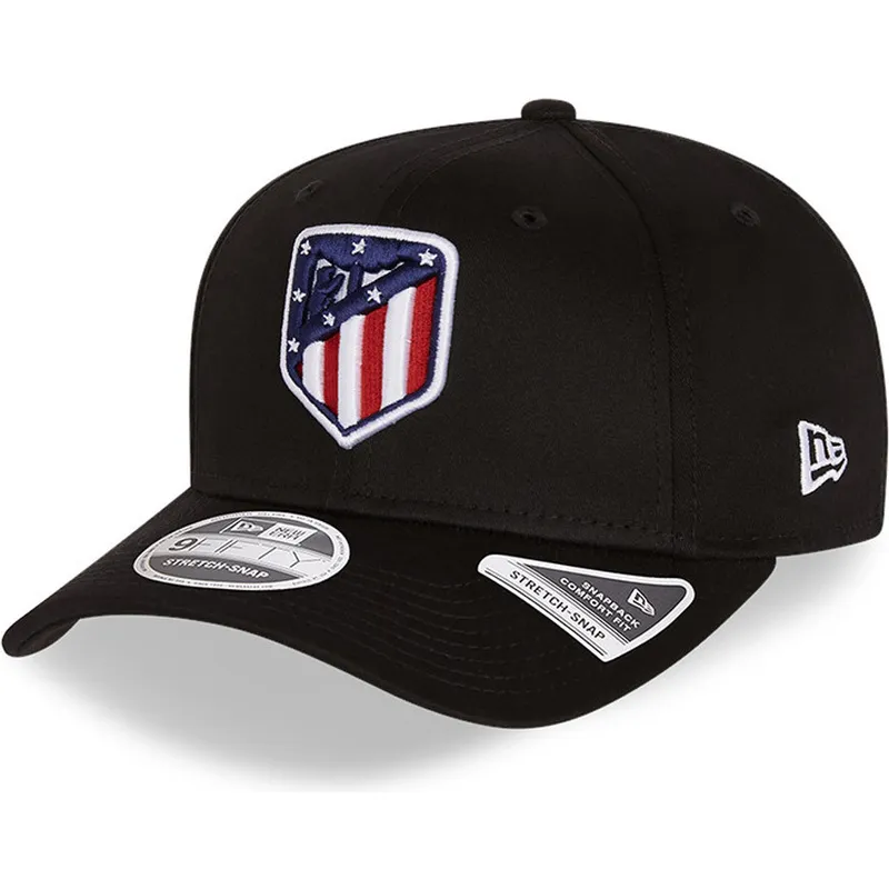 shapka-izvita-cherna-snapbek-9fifty-essential-stretch-fit-atletico-na-atletico-de-madrid-lfp-ot-new-era