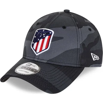 New Era Curved Brim 9FORTY Atlético Madrid LFP Camouflage and Black Adjustable Cap
