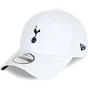 9forty-verstellbare-weisse-kappe-mit-gebogenem-schirm-und-gummi-patch-von-tottenham-hotspur-football-club-von-new-era