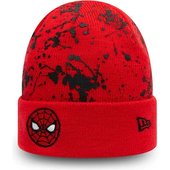 gorro-rot-fur-kinder-cuff-knit-paint-splat-spider-man-marvel-comics-von-new-era