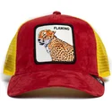 shapka-izvita-traker-chervena-snapbek-flaming-hot-cheetah-the-farm-ot-goorin-bros