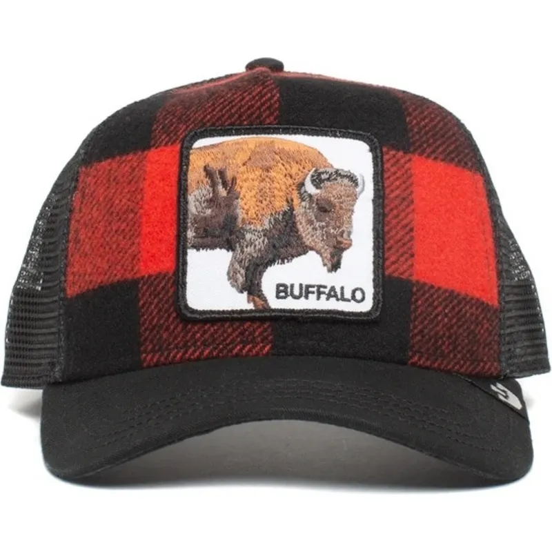 shapka-izvita-traker-chervena-snapbek-buffalo-the-farm-ot-goorin-bros