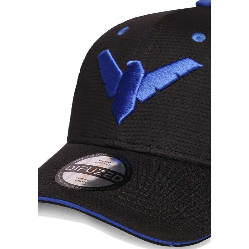 schwarze-gebogene-snapback-kappe-nightwing-dc-comics-von-difuzed